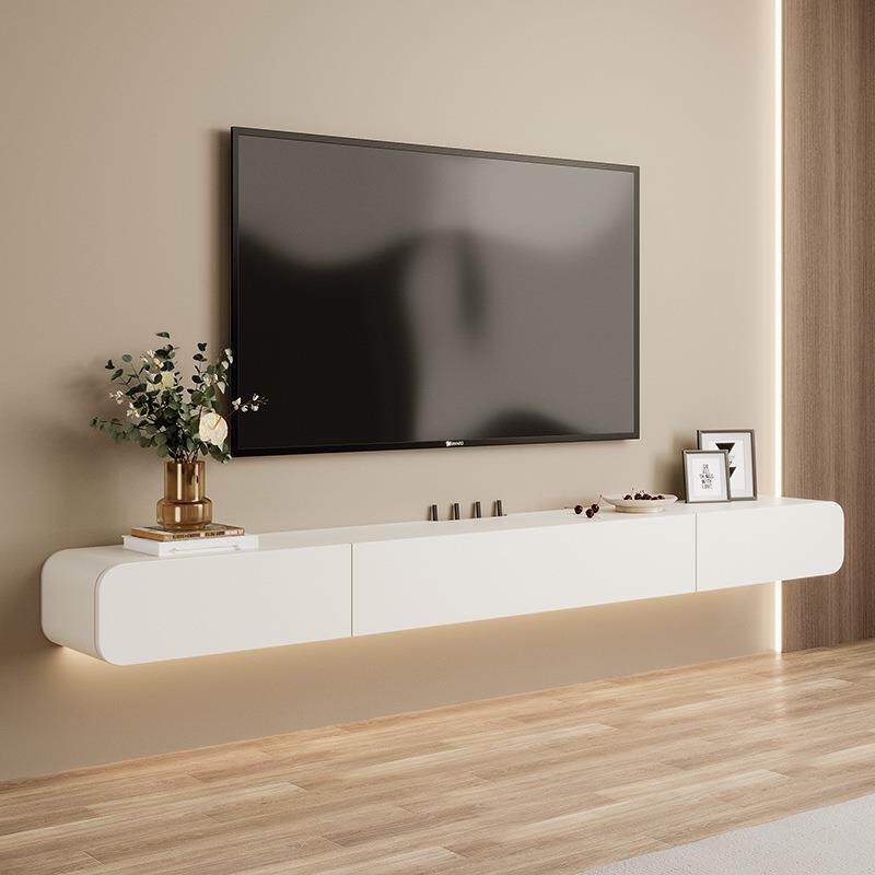 实木悬空简约现代茶几视柜PIF电客挂厅小户型墙电视柜墙岩板挂悬