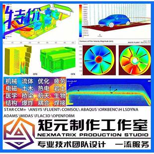 代做fluent starccm Ansys comsol Abaqus CFD edem彷真分析