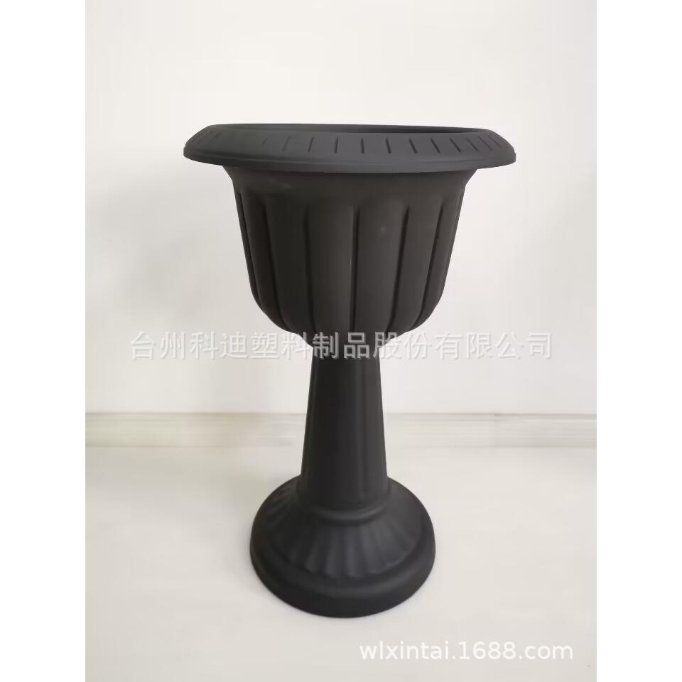 外贸出口工厂供应KD2992大小号高脚塑料花盆容器婚庆装饰路引盆