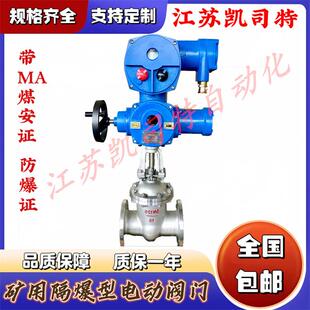 排水用煤安隔爆型304不锈钢阀板 64DN250 矿用电动闸阀 MZ941H