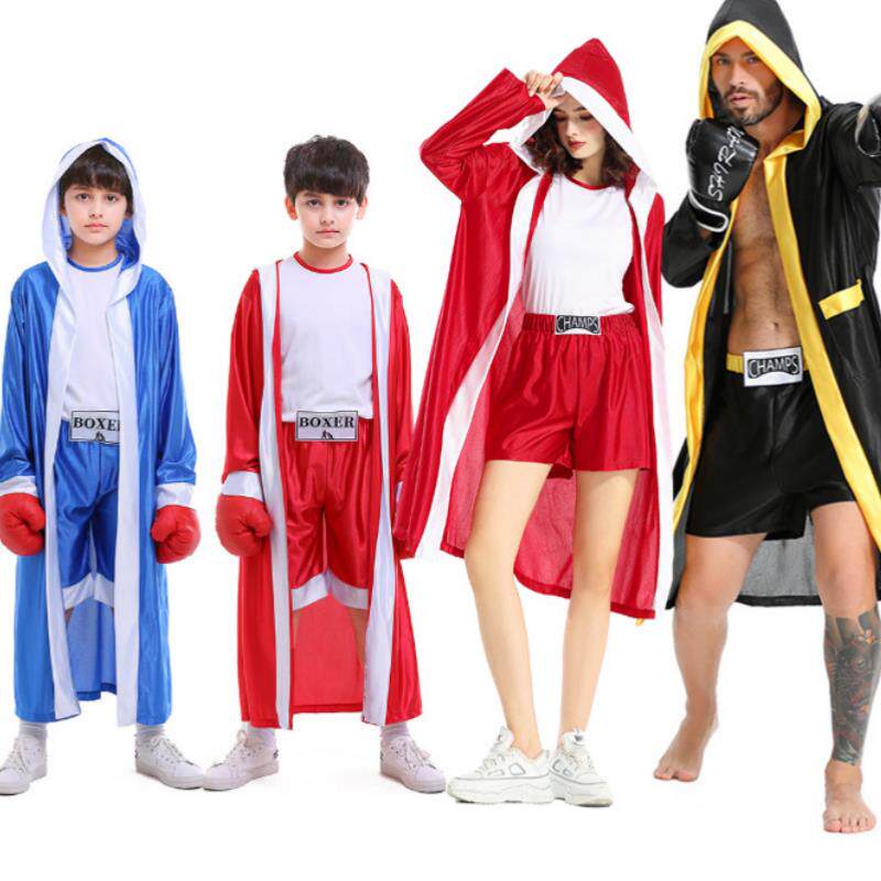 万圣节大人儿童亲子男女战袍拳击手Cosplay服装披风斗篷儿童演出