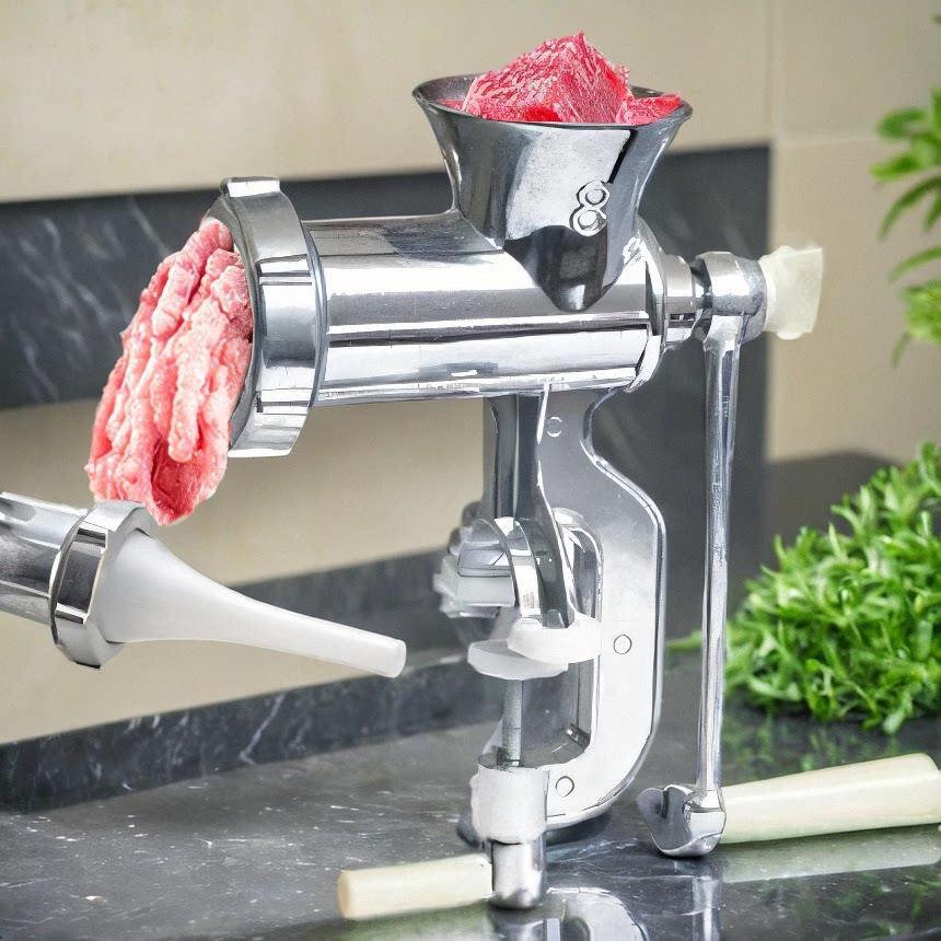 8号家用铝合金手动绞肉机 多功能手摇式灌肠机碎肉机绞馅机碎菜机