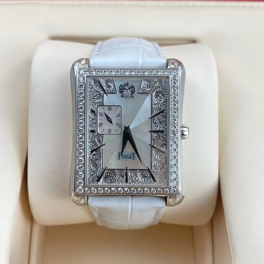 公价32.8万】98新伯爵18K白金镶钻G0A32059女士手表32*41正品二手