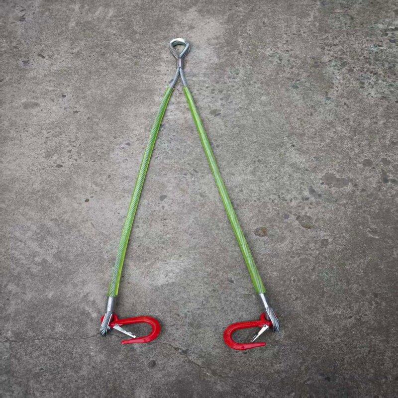 钢丝绳吊索具穿插编压制组合吊具起重吊钩索具二肢四肢涂胶压胶