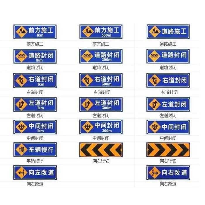 道路施工指示牌交通反光标志标识牌折叠导向箭头警示牌工程告示牌