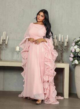 Big swing fluffy skirt mesh dress evening gown