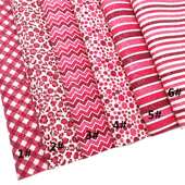 情人节闪布爱心条纹圆点豹纹格子波浪纹XO印花格丽特皮革绒底B202