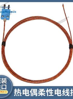 Digi-Sense进口k型热电偶温度探头柔性玻璃纤维绝缘线08512-82