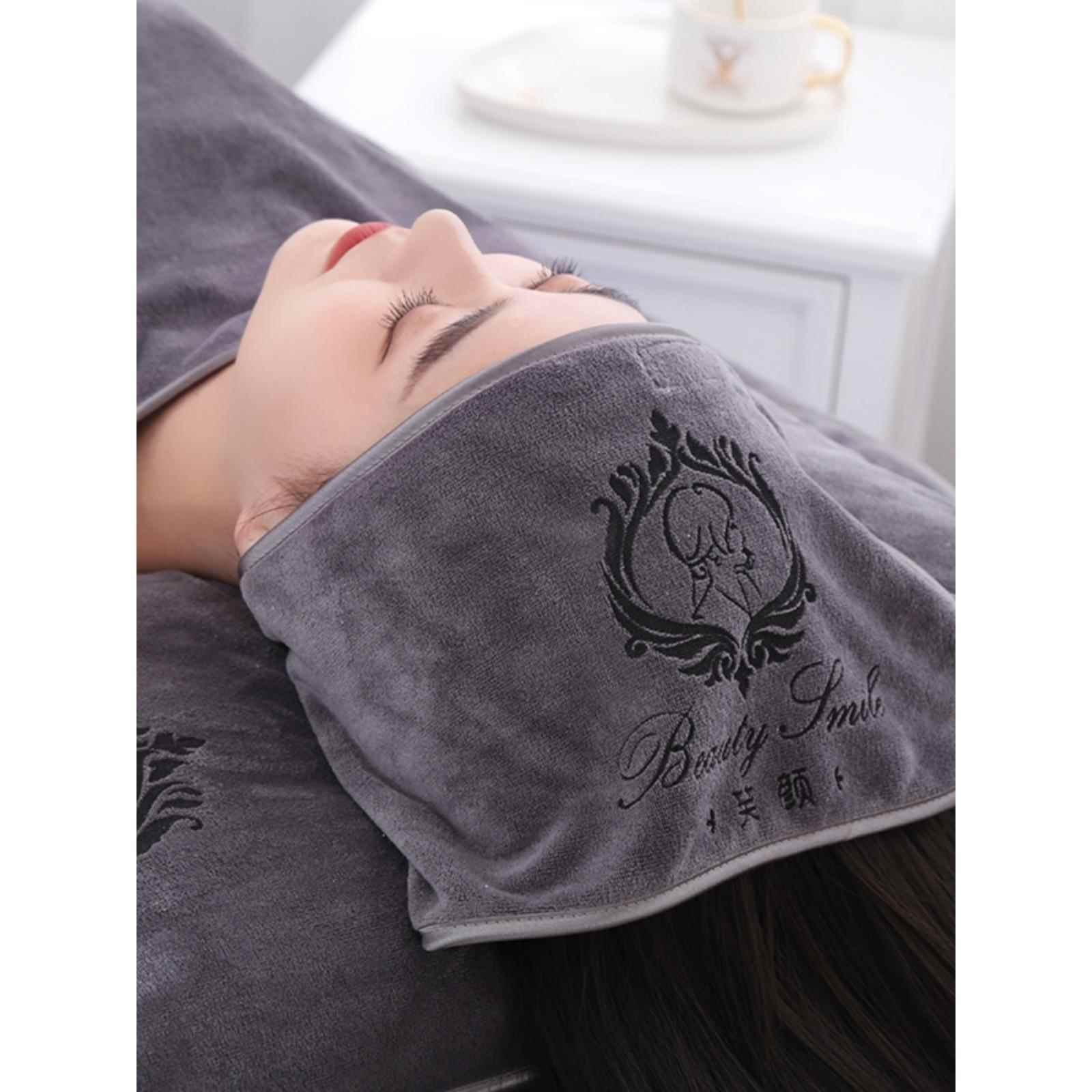 美容专用毛巾包头巾美容院头带洗脸巾头巾钩环面膜皮肤管理毛巾