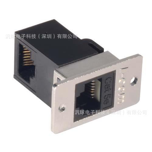 L-COM ECF504-R5E 超5类直角型RJ45面板安装耦合器套件 现货