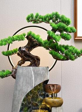 中式瓶水景花摆山流水喷泉循环水客厅景观件招财乔迁风假WXJ水轮