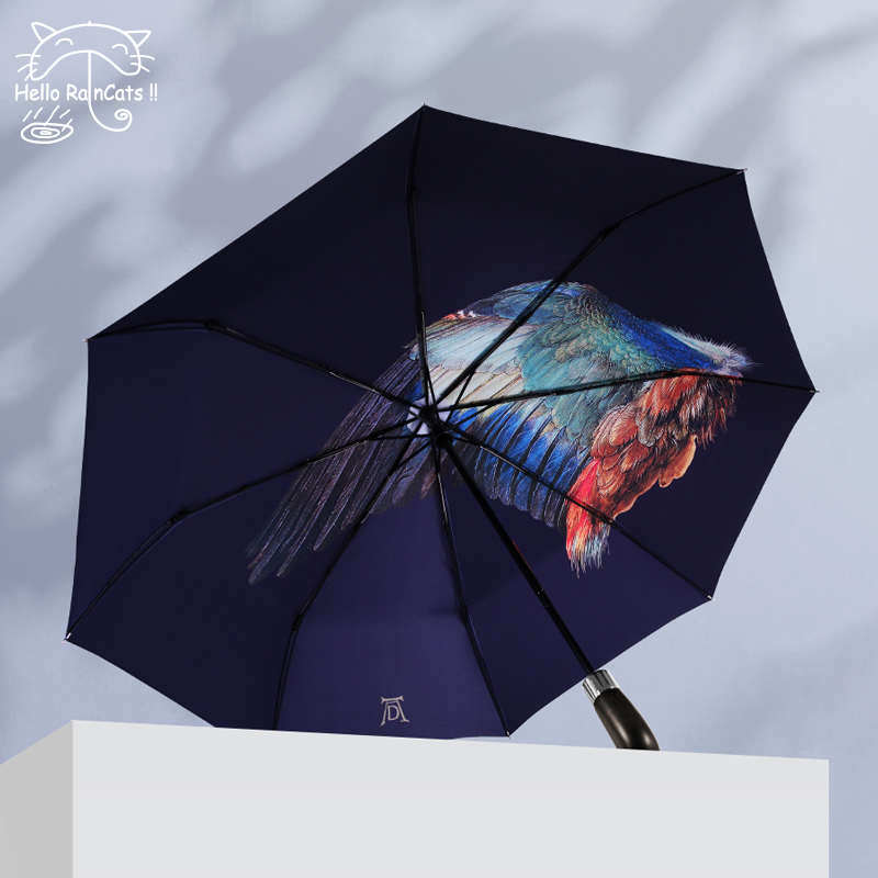 raincats/艺猫丢勒全自动雨伞男晴雨两用折叠遮阳伞加大双层加厚