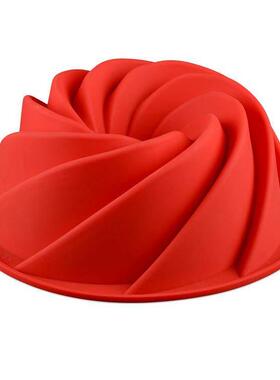 10” Silicone Bundt Cake Mold Fluted Cake Pan大矽胶蛋糕模具