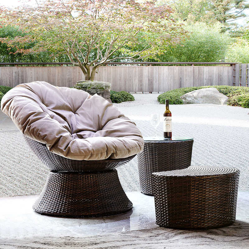 懒人沙发椅单人藤椅三件套 户外家具多功能旋转椅 阳台休闲小桌椅,商业/办公家具,商用藤编家具,淘宝优惠券,粉丝福利购,淘宝优惠卷