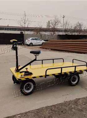 Flat transport vehicle小型电动平板运输车 座驾式前进后退车