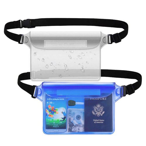 2 Waterproof Pouch Adjustable Waist Strap Screen Touch
