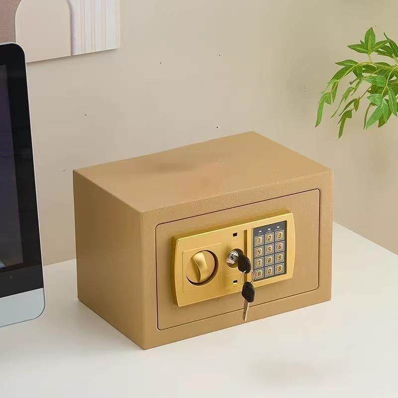 2026新品家用小型保险箱密码盒迷你保险柜老人儿童存钱罐机械钥匙