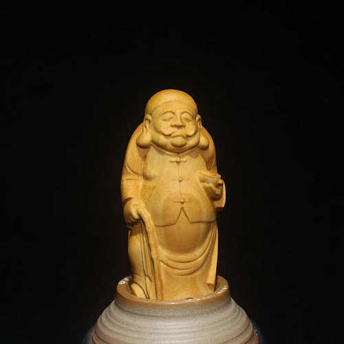 小手把佛小叶小件黄杨木小沙弥茶黄杨木木制件工艺品精品宠