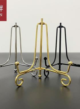 摆件支架盘子展示架碗碟摆架普洱茶饼底座支撑架工艺品相框陈列架