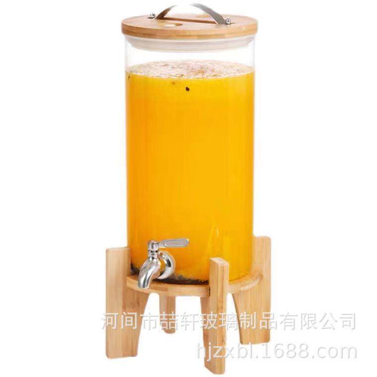 欧式玻璃泡酒瓶饮料果汁桶带龙头可乐啤酒桶柠檬水葡萄酿酒罐容器
