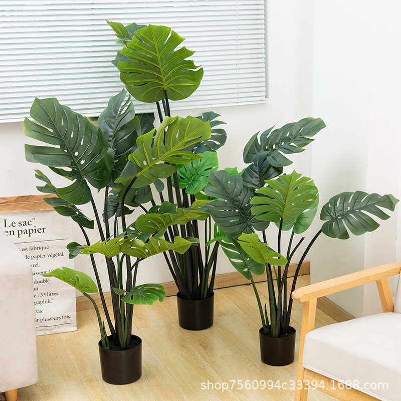 伊伦仿真树龟背仿真1.2米1.5室内户外人造假绿植盆景装饰植物造景