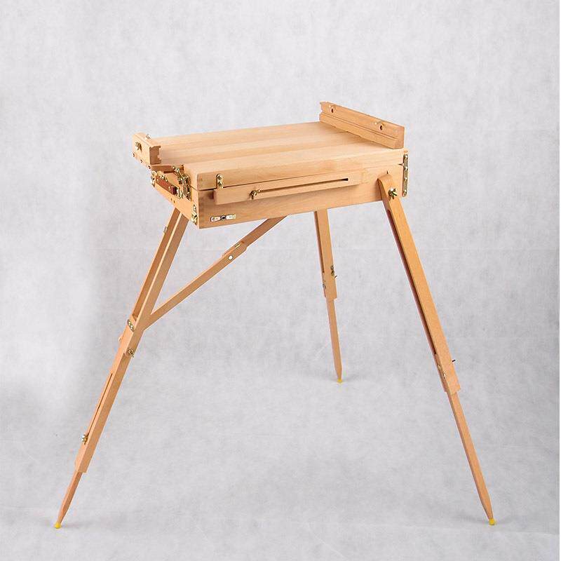 德国榉木男女意大利油画箱外出写生创作多功能手提画箱实木画架