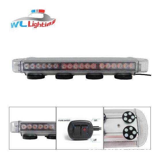 48LED长条爆闪灯48W汽车车顶警示灯12v24v55CM迷你短排警示