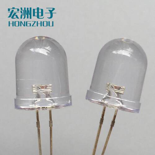 LED灯珠 f10圆头高亮白发白光 10MM白灯发光二极管