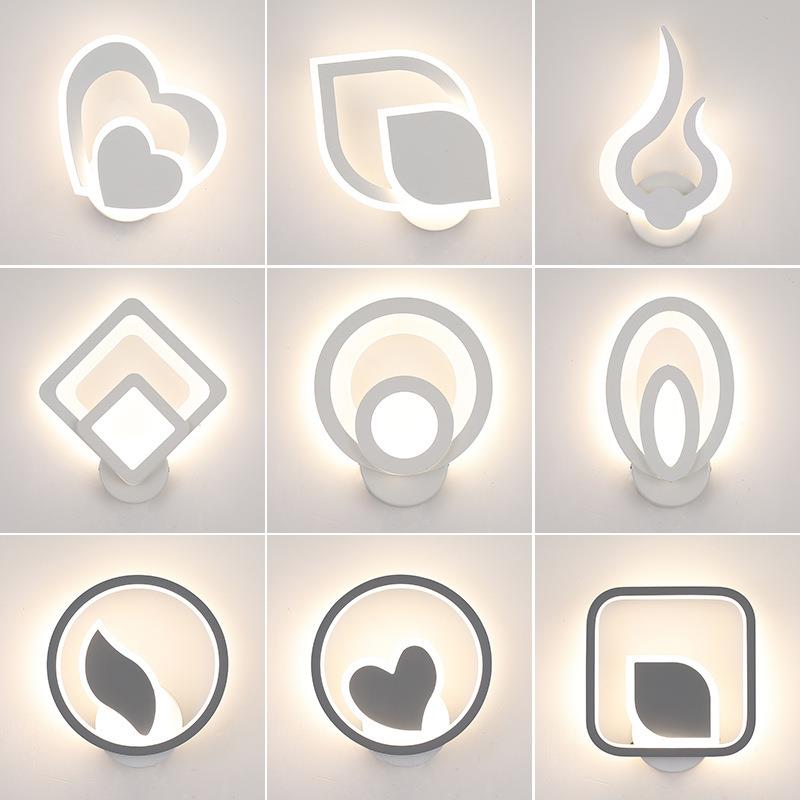 北欧床头壁灯卧室现代简约过道走廊楼梯壁灯客厅背景墙LED壁灯具