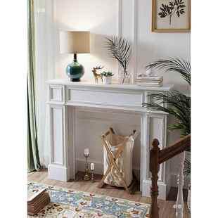 黑色假壁炉置物架民宿摄影白道复 饰柜欧美式 法式 古429实木壁炉装