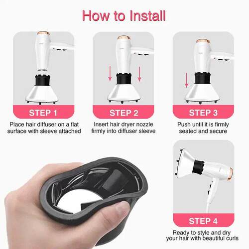 Universal Hair Dryer Diffuser for Curls and Blow Drying Elec