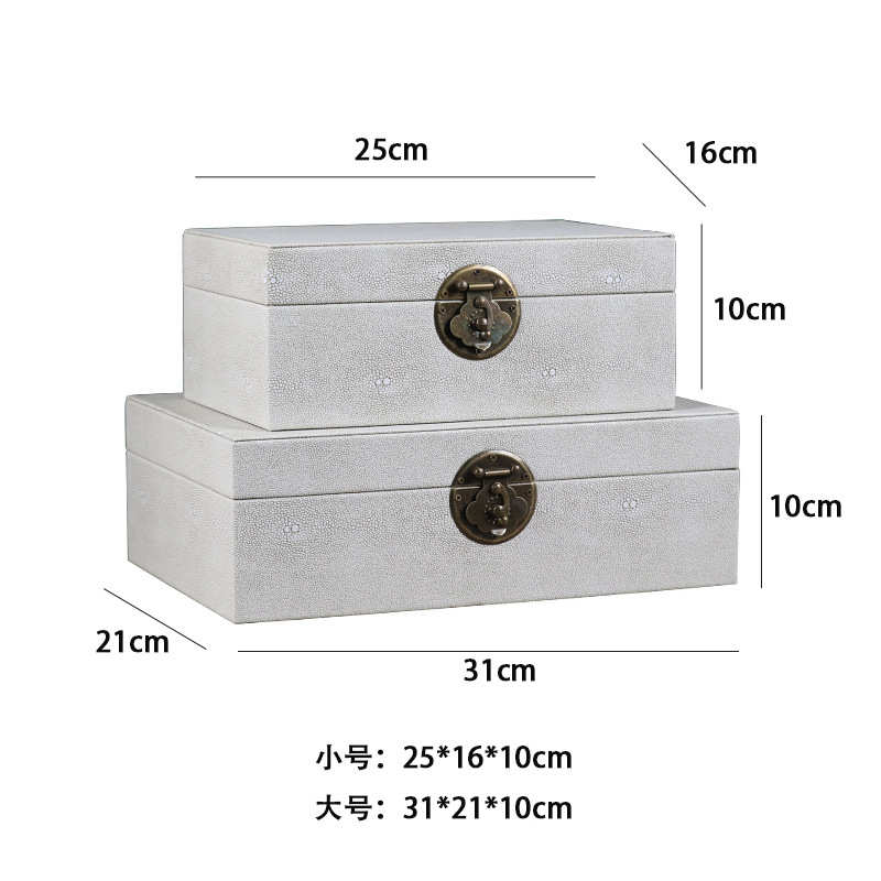 软装饰品样板间衣帽间陈列装饰品现代中式饰品盒收珠宝收纳盒摆件