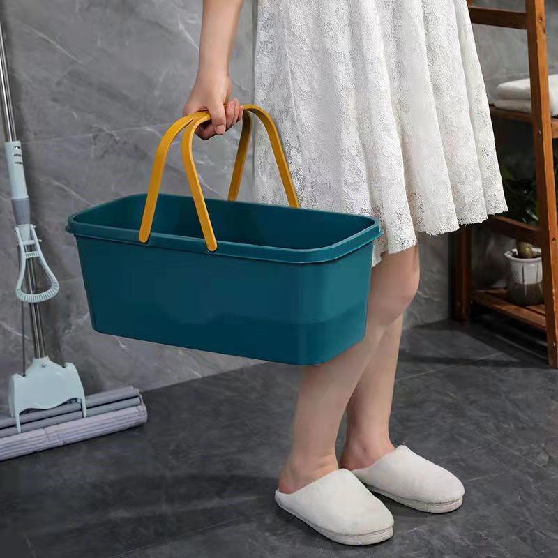拖把桶单卖塑料大号加高水桶加厚白色长方形办公室收纳拖地桶