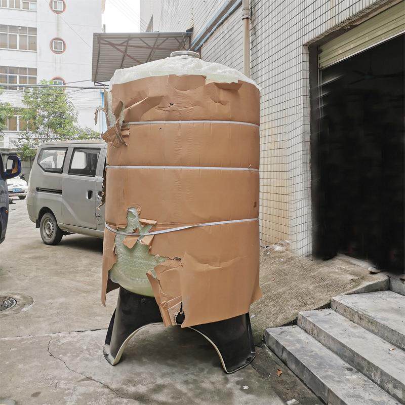 22吨蒸汽锅炉用水硬度超标自动软水设备容鑫泰玻璃钢树脂罐4872