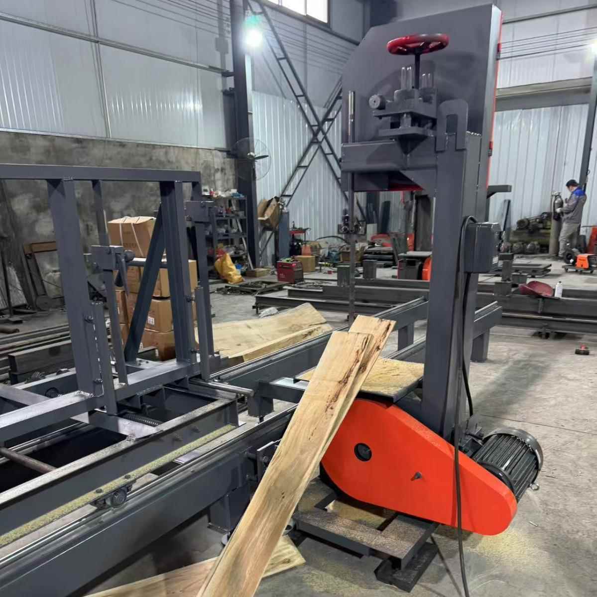 50立式带锯机圆MJ3210A木开方开板台锯跑卧车式木推工推台带机开