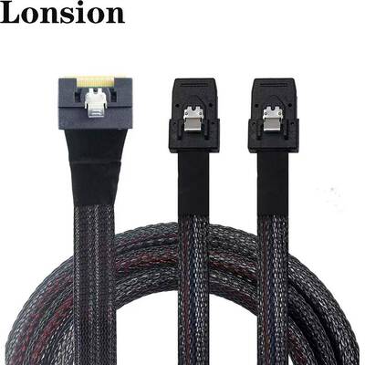 SlimSASSFF-86548i4.0全包防斜插转2XSAS8087服务器连接线