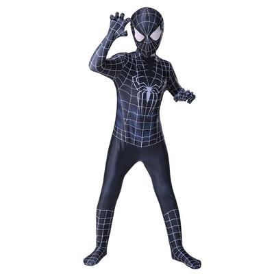 kids boys black venom spider-man cosplay costume spiderman