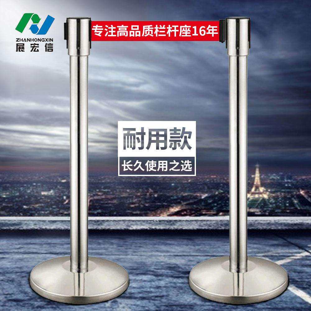 深圳机场用伸缩 可伸缩立柱案2米带不锈钢栏杆座 带子可印logo
