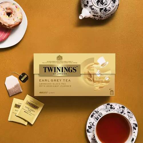 Twinings川宁欧洲进口豪门伯爵红茶25片泡茶包烘焙奶茶红茶粉临期