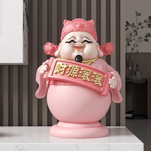 新款直销高档新中式财源滚滚财神摆件工位招财店铺前台旺铺开业礼