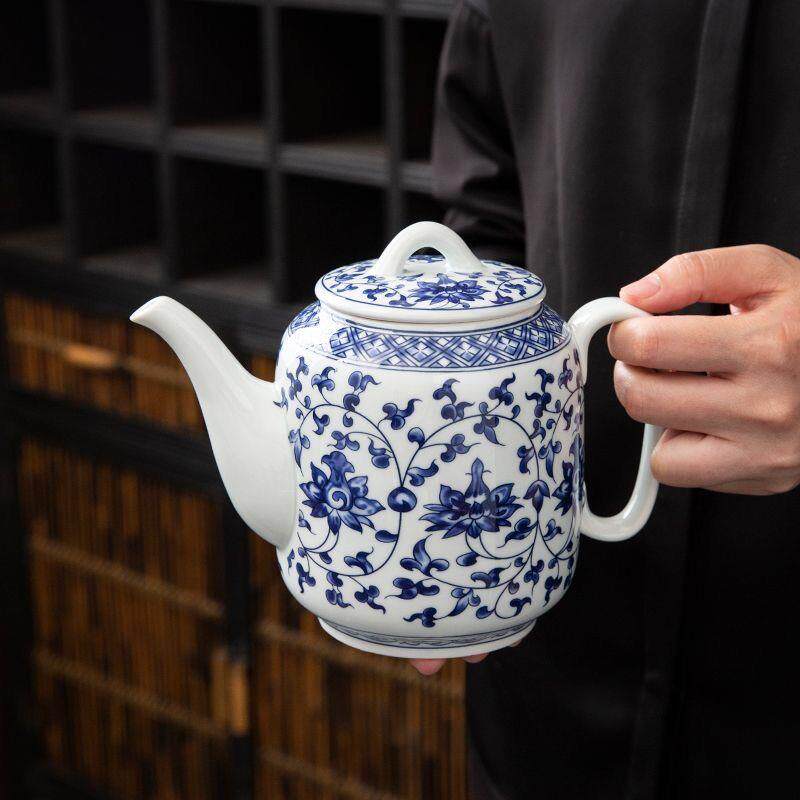 青花瓷茶壶泡茶陶瓷茶杯子喝茶过滤公道杯家用功夫茶具套装