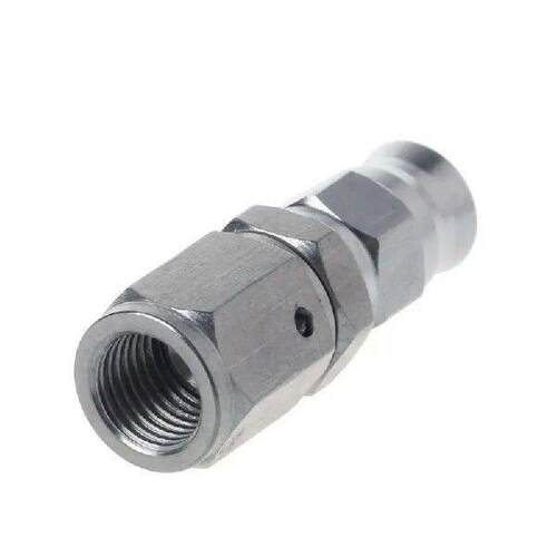 CNC Machined AN -3 Hose to M10x1.0 Straight Stainless Steel