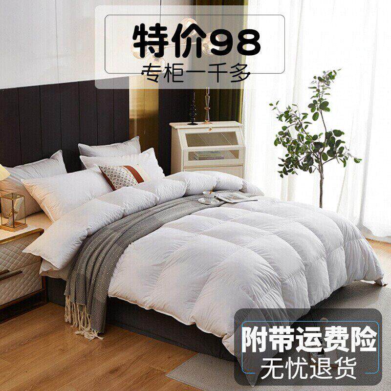 五星级类羽绒被羽丝绒加厚冬被12斤被芯加厚保暖春秋被宿舍空调被