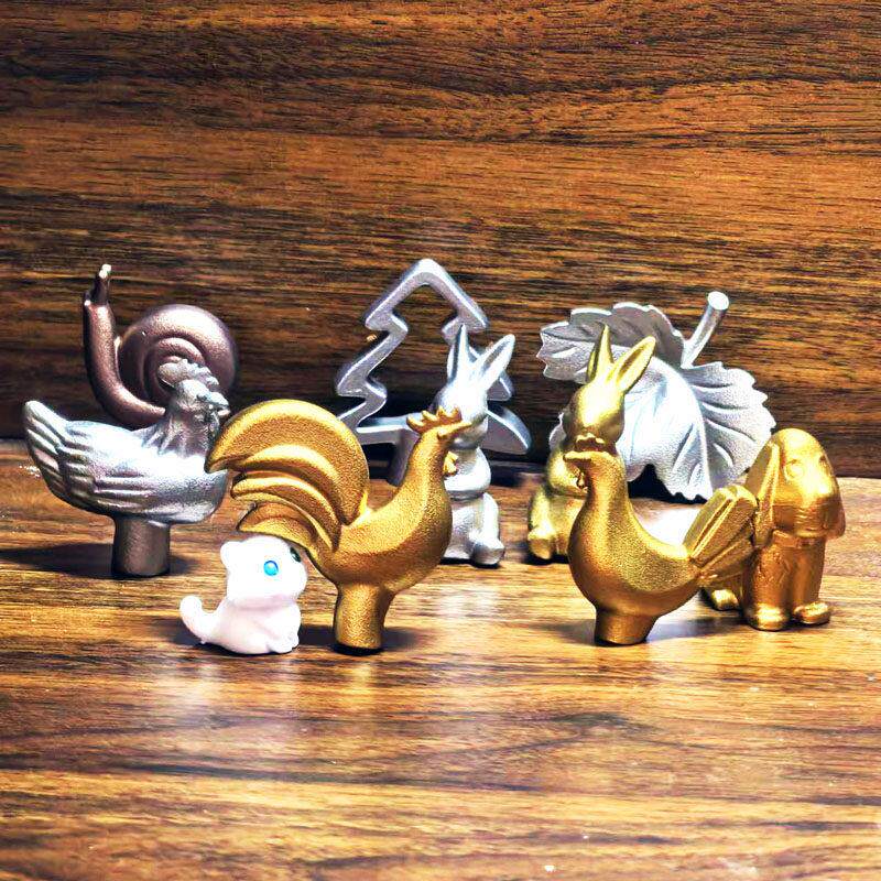 铸铁珐瑯锅盖配件动物锅把盖手捏手锅钮盖滴手柄把手兔子鱼耶诞树