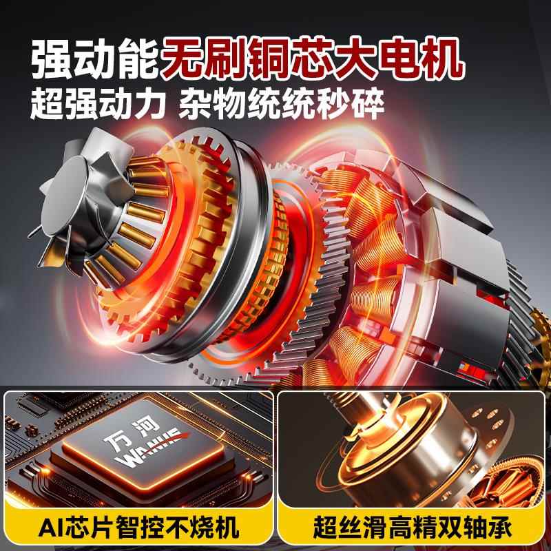 永磁无刷直流污水切割泵48v60v72v灌溉排污电瓶电动车专用抽水泵
