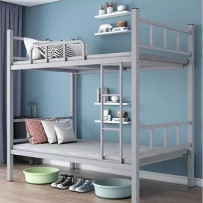 上0323565下床铁床上双宿人下铺铁架公床寓员工舍高低双层床钢木