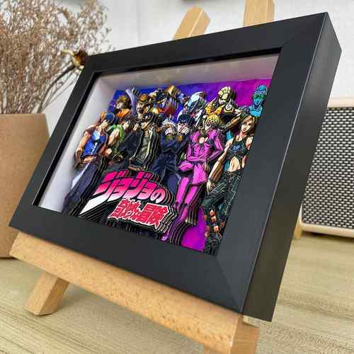 JOJO的奇妙冒险全家福3D手工立体画周边模型摆件装饰挂画生日礼物
