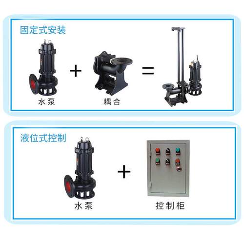 WQ潜水排污泵工程地下车库无堵塞潜污泵抽水泵污水废水潜水污水泵