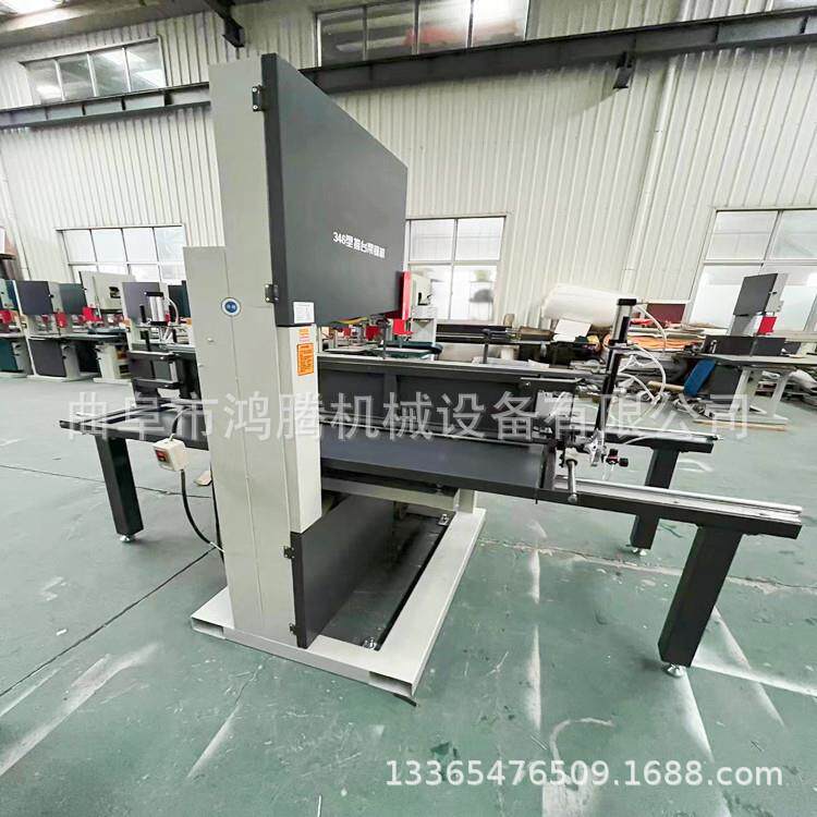黄纸切边齐整切割 滑轨推台锯 清明节用祭祀用品立式带锯机 鸿腾