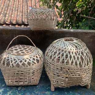 竹编鸡笼关鸡鸭的笼子鸭笼子特大号养小鸡专用笼子外出鸡笼头层竹